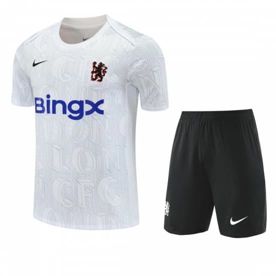 25/26 Chelsea White Short Sleeve Jersey+Shorts — Chelsea Football Club