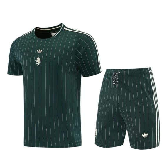 26/27 Juventus Navy Green Short Sleeve+Soccer Shorts — Juventus de Turín