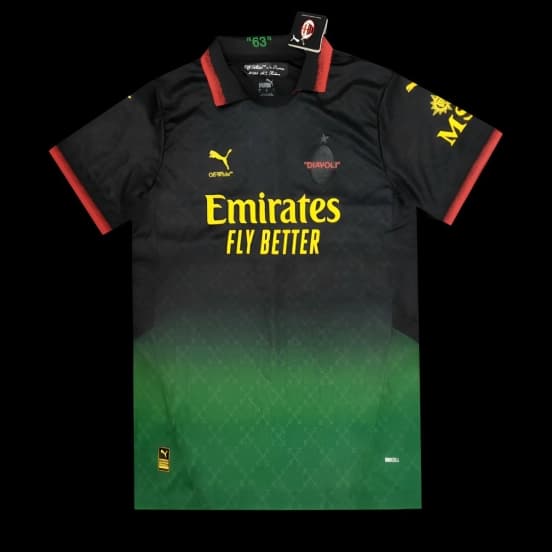 25/26 AC Milan x OFFWHITE Black Special Jersey — Associazione Calcio Milan
