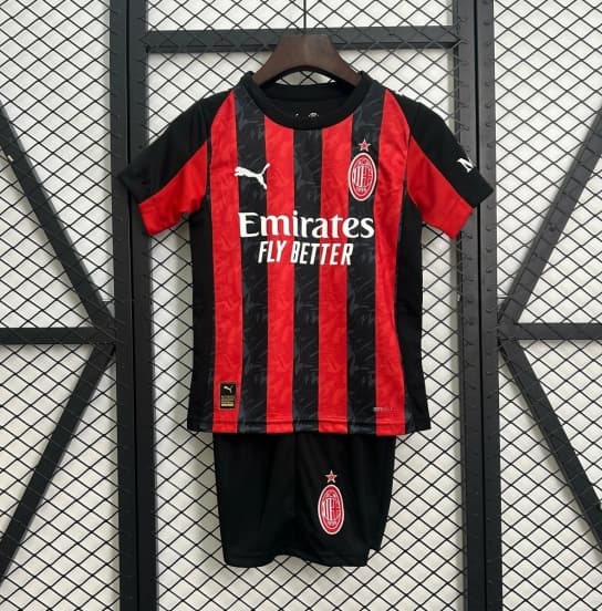 25/26 Kids AC Milan Home Size 16-28 Jersey — Associazione Calcio Milan