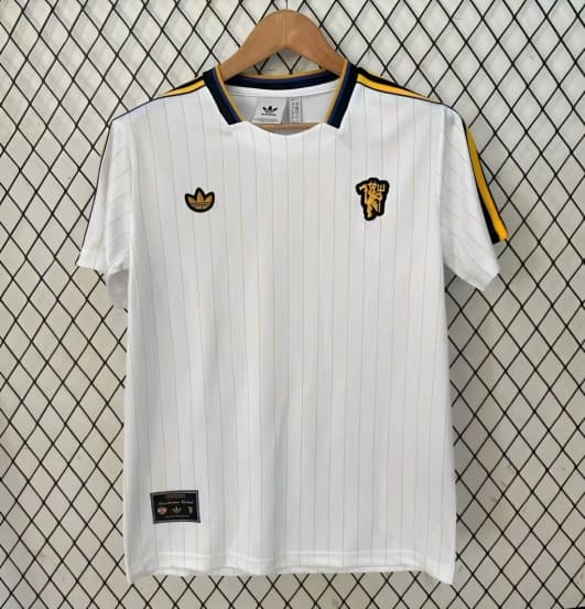 25/26 Manchester United Adidas Original Terrace Icons WHITE Jersey — Manchester United Football Club