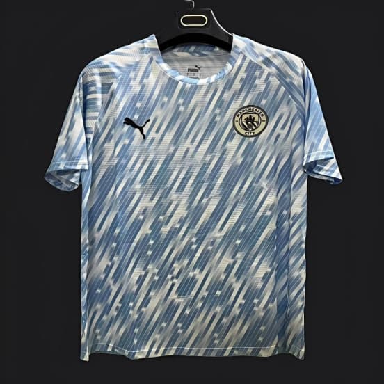 25/26 Manchester City Sky Blue with Diagonal Striped Pattern Jersey — Manchester City Football Club
