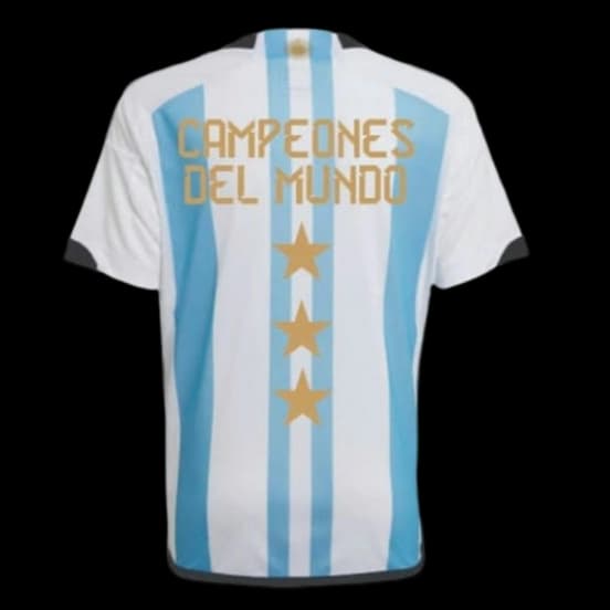 3 Stars 2022 Argentina Home Jersey CAMPEONES DEL MUNDO Printing — jersey