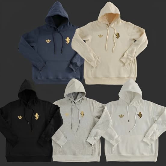 2024 Juventus Black/Navy/Grey/Beige/White Hoodie With Golden Badge — Juventus de Turín