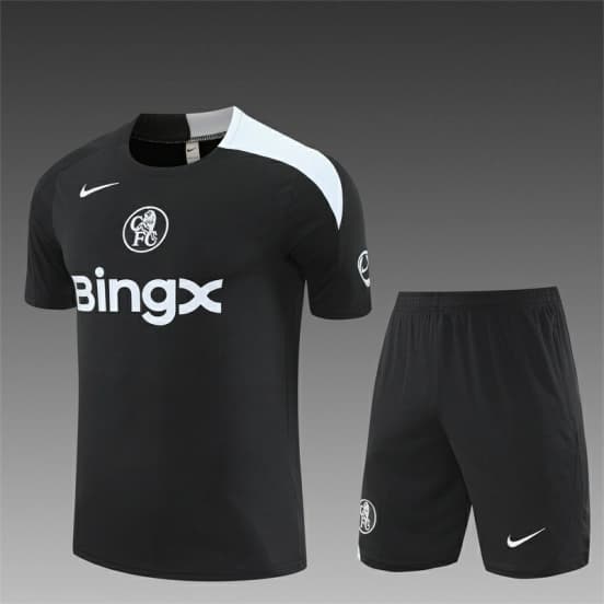 25/26 Chelsea Black T90 with XS Short Sleeve+Soccer Shorts — Chelsea Football Club