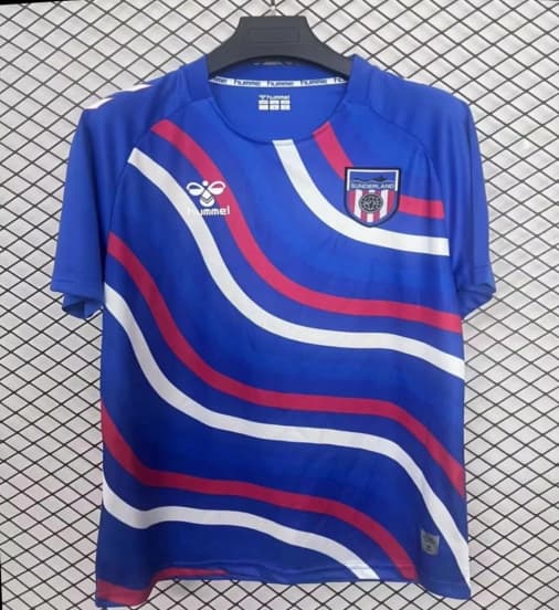 25/26 Sunderland Blue with Flowing Wave Stripes Pre-Match Jersey — Sunderland Association Football Club