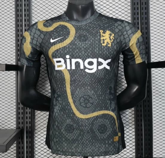 Player Version 25/26 Chelsea Bingx Black with Snake Pattern Design Jersey — Chelsea Football Club