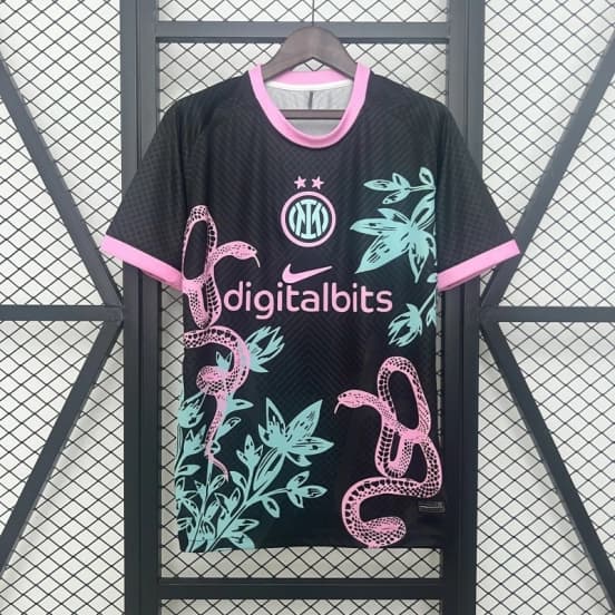 24/25 Inter Milan Black With Pink Snake Jersey — Inter de Milán