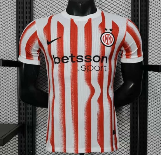 Player Version 25/26 Inter Milan Red/White Stripe Special Jersey — Inter de Milán