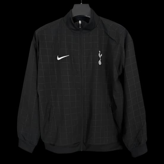 25/26 Tottenham Hotspur Black Grid Windbreaker — Tottenham Hotspur Football Club