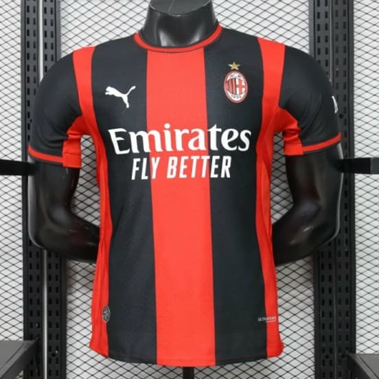 Player Version 26/27 AC Milan Red & Black Vertical Stripe Home Jersey — Associazione Calcio Milan