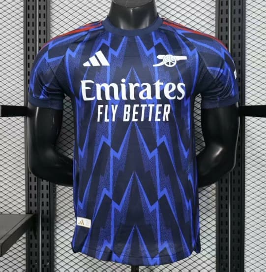 Player Version 25/26 Arsenal Third Blue with Geometric Lightning Pattern Jersey — Arsenal Football Club