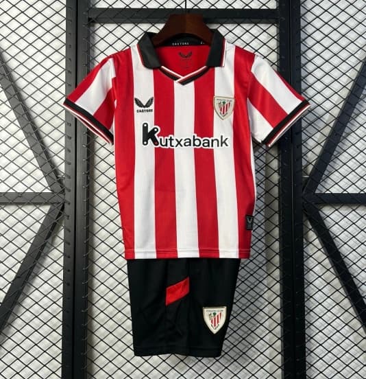 25/26 Kids Athletic Bilbao Home Size 16-28 Jersey — Athletic Club