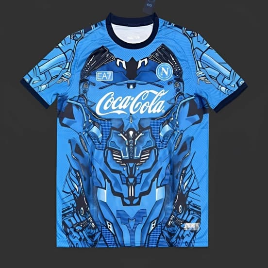25/26 Napoli EA7 Blue with Robotic Armor Pattern Jersey — SSC Napoli