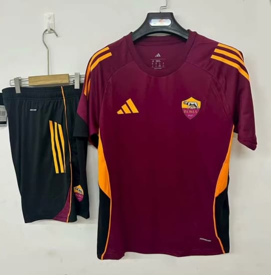 25/26 Roma Pre-Match Jersey Red+ Shorts — Associazione Sportiva Roma
