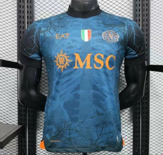 Player Version 25/26 Napoli Halloween Blue Jersey-Glow In Dark — SSC Napoli