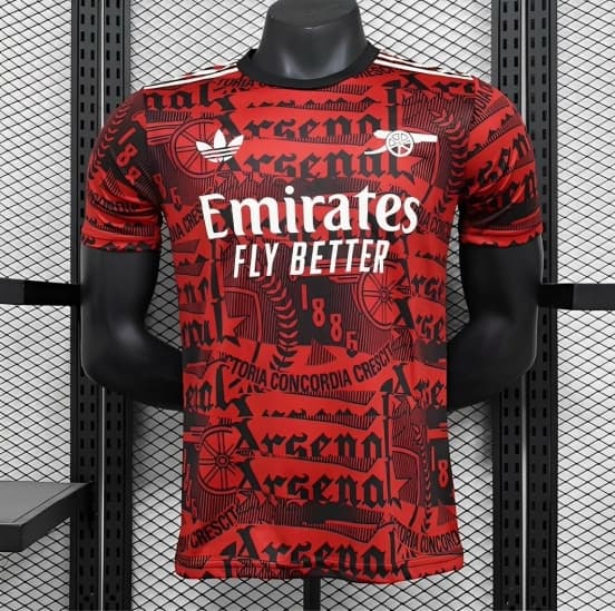 25/26 Player Version Arsenal Adidas Original Training Red/Black Jersey — Arsenal Football Club