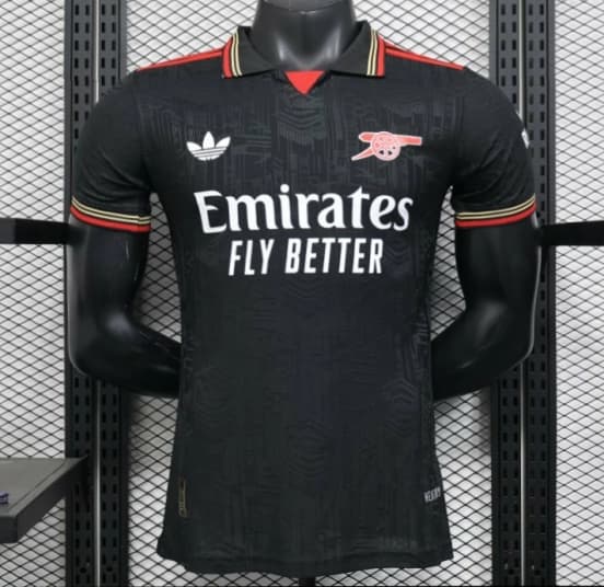 Player Version 25/26 Arsenal Black POLO Jersey — Arsenal Football Club