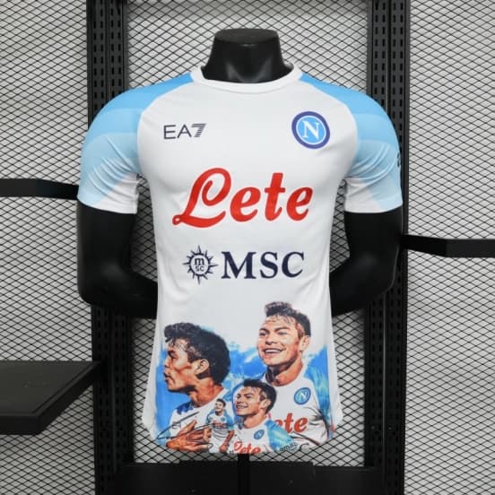 Player Version SSC Napoli Face Game Hirving Lozano Champion Jersey — SSC Napoli