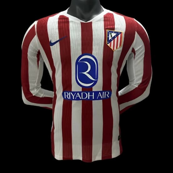 2025/26 Player Version Atletico Madrid Home Long Sleeve Jersey — Club Atlético de Madrid