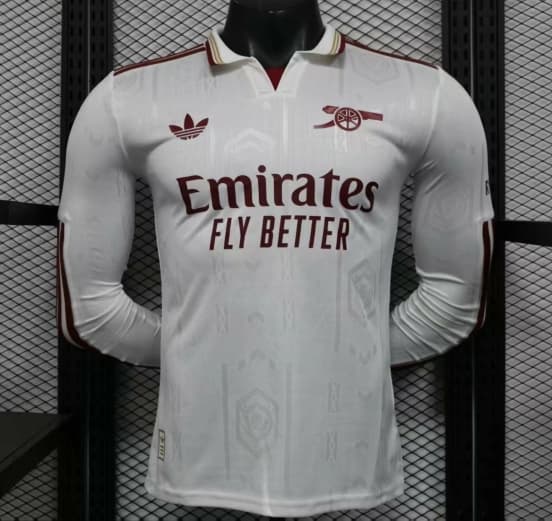 Player Version 25/26 Arsenal Third Long Sleeve White Jersey — Arsenal Football Club