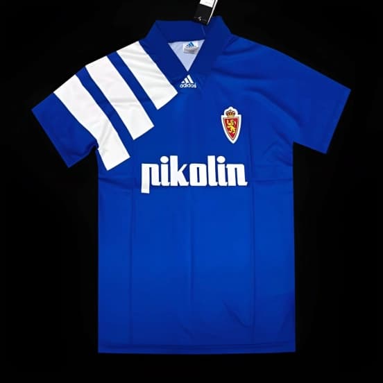 Retro 92/93 Real Zaragoza Away Blue Jersey — jersey