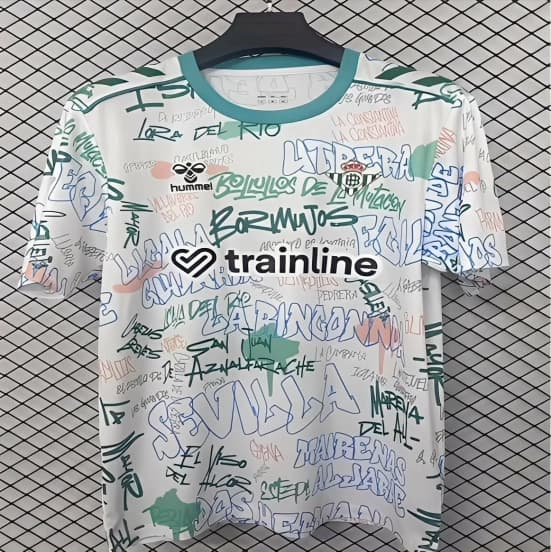25/26 Real Betis White Graffiti Training Jersey — Real Betis Balompié